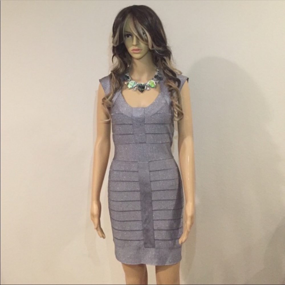 Silver bandage dress